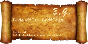 Budaházi Grácia névjegykártya